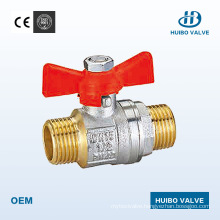 Butterfly Handle 1/2′′-2′′ Inch Brass Double Male Thread Ball Valve